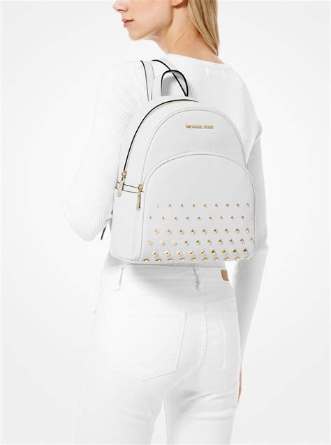 michael michael kors abbey medium pebbled leather backpack|Abbey Medium Studded Pebbled Leather Backpack .